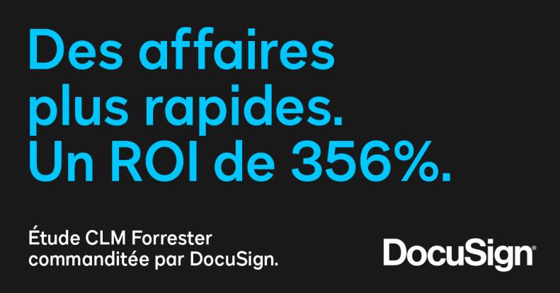 Bannière web : Des affaires plus rapides. Un ROI de 356%.